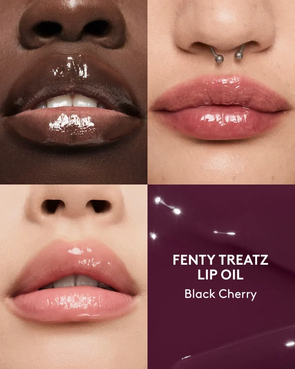 Fenty Treatz Hydrating + Strengthening Lip Oil — Black Cherry - Image 2